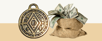 Die währung amulett, um das geld und das glück